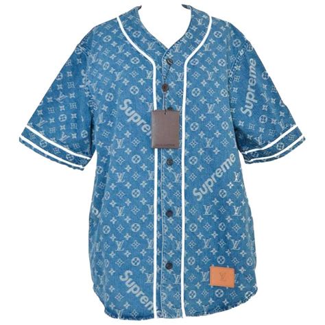 supreme x lv baseball jersey|Lv x supreme sale.